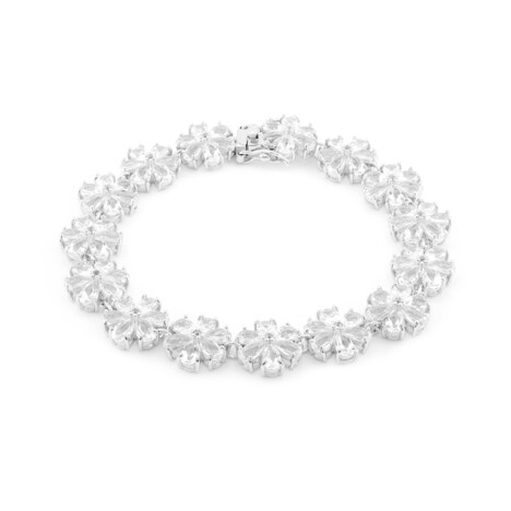 Brazalete en plata con Topacio blanco