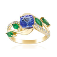 AAA-Tansanit-Goldring (de Melo Gold)