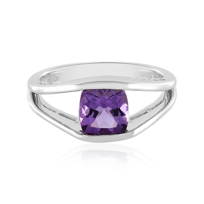 Anillo en plata con Amatista de Uruguay (de Melo)