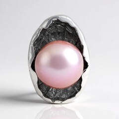 Ciondolo in argento con Perla Ming Porpora