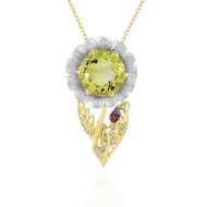 Collar en plata con Cuarzo del Ouro Verde (Gems en Vogue)