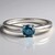Anello in argento con Cianite Blu Foglia di Tè