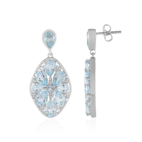 Orecchini in argento con Topazio Blu Cielo