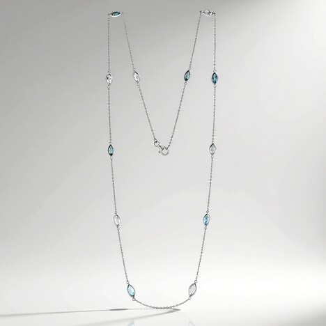Collana in argento con Topazio Blu Cielo