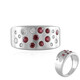 Noble Red Spinel Silver Ring