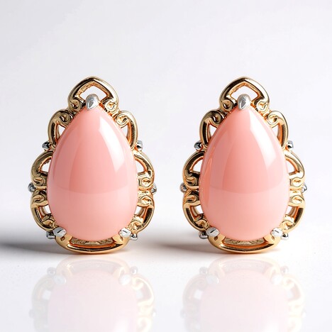 Orecchini in argento con Calcedonio Rosa (Gems en Vogue)