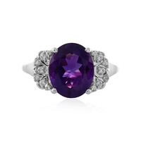 Anillo en plata con Amatista de Zambia