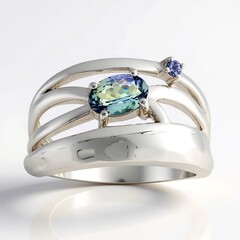 Anello in argento con Tanzanite (non riscaldata)