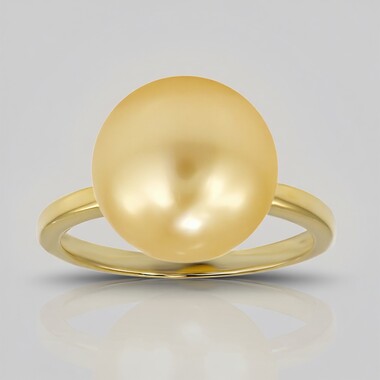 Anillo en oro con Perla dorada del mar del sur (TPC)