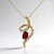 Collana in oro con Rubino Mozambico AAA