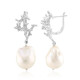 Pendientes en plata con Perla blanca Freshwater