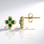 Orecchini in argento con Smeraldo Brasiliano