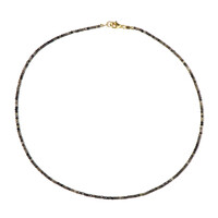 Collier en argent et Saphir chocolat