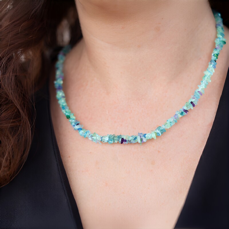 Collana in argento con Fluorite Argentina