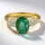 Anello placcato in oro con Smeraldo Bahia