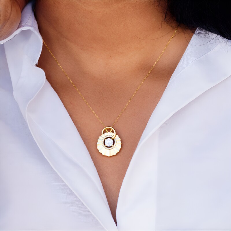 Colgante en oro con Zircón (de Melo)