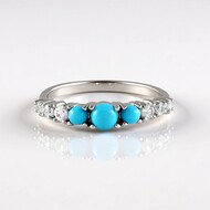 Anello in argento con Turchese Sleeping Beauty (Faszination Türkis)
