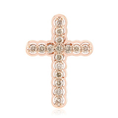 Gouden hanger met SI1 Argyle Rose De France Diamanten