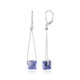 Boucles d'oreilles en argent et Sodalite (MONOSONO COLLECTION)