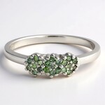 Anello placcato in platino con Diamante Fancy