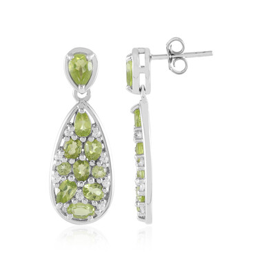 Peridot-Silberohrringe