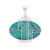 Zilveren hanger met Blauwe Kingman Mohave Turkooisen (Jones Lee)