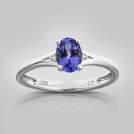 Anello in oro con Tanzanite AAA