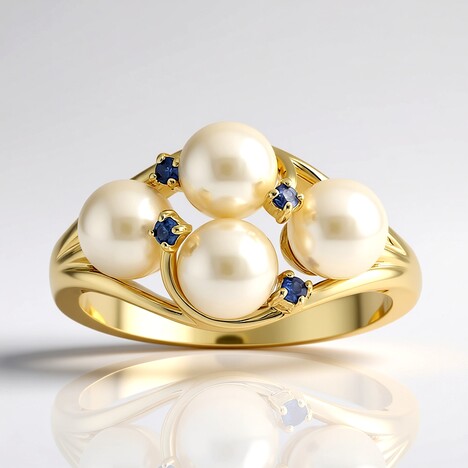 Bague en or et Perle d'Akoya (Michelle Albala)