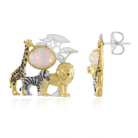 Pendientes en plata con Ópalo de Welo (Gems en Vogue)