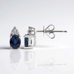 Orecchini in oro con Zaffiro Ceylon Blu