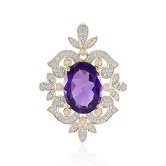 Colgante en oro con Amatista de Zambia (SUHANA)