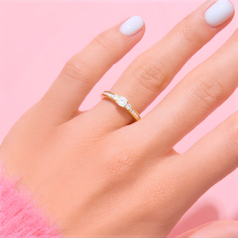 Gouden ring met een Diamant SI1 (G) (Annette)