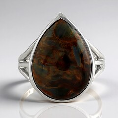 Anello in argento con Pietersite Dorata