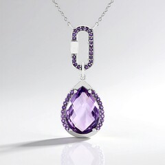 Collana in argento con Ametista Rose de France