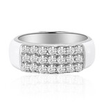 Weißer Topas-Silberring