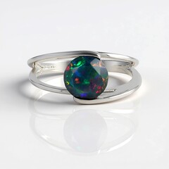Anello in argento con Opale Mezezo (de Melo Essence)