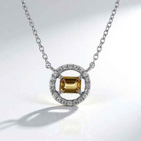 Collana in argento con Zircone Giallo