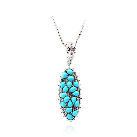 Collier en argent et Turquoise Sleeping Beauty (Dallas Prince Designs)