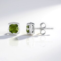 Orecchini in argento con Vesuvianite