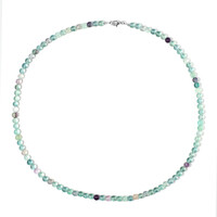 Fluorit-Silberhalskette