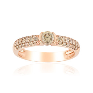 9K VS1 Argyle Rose De France Diamond Gold Ring (Annette)