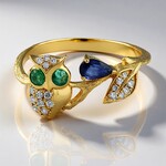 Anello in oro con Zaffiro Ceylon Blu (CIRARI)
