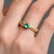 Russian Emerald Silver Ring (Adela Silber)