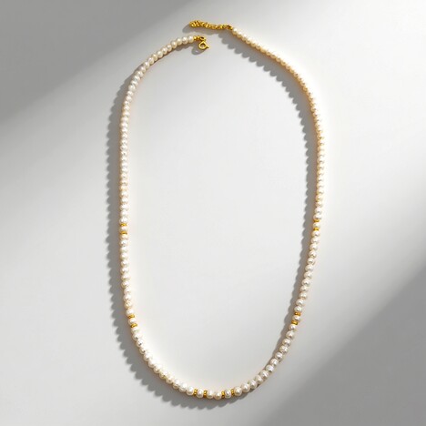 Collier en argent et Perle blanche de culture d'eau douce