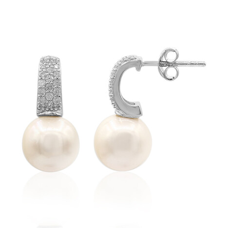 Pendientes en plata con Perla Freshwater