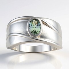Anello in argento con Tanzanite Verde (non riscaldata)