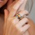 Anillo en plata con Ostra espinosa naranja (Desert Chic)