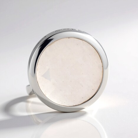Ciondolo in argento con Pietra di Luna Arcobaleno (MONOSONO COLLECTION)
