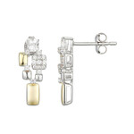 Pendientes en plata con Topacio blanco (Adela Silber)