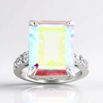 Anello in argento con Quarzo Moonlight